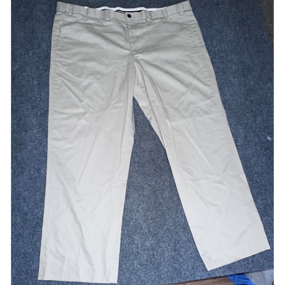 Eddie Bauer‎ Mens Khaki Chino Pants Straight Leg Tan Cotton Trousers 29 Inseam